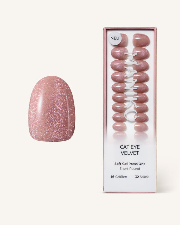 Cat Eye Velvet (Short, Round) - Soft Gel Press Ons