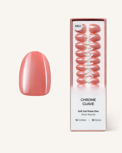 Chrome Guave (Short, Round) - Soft Gel Press Ons
