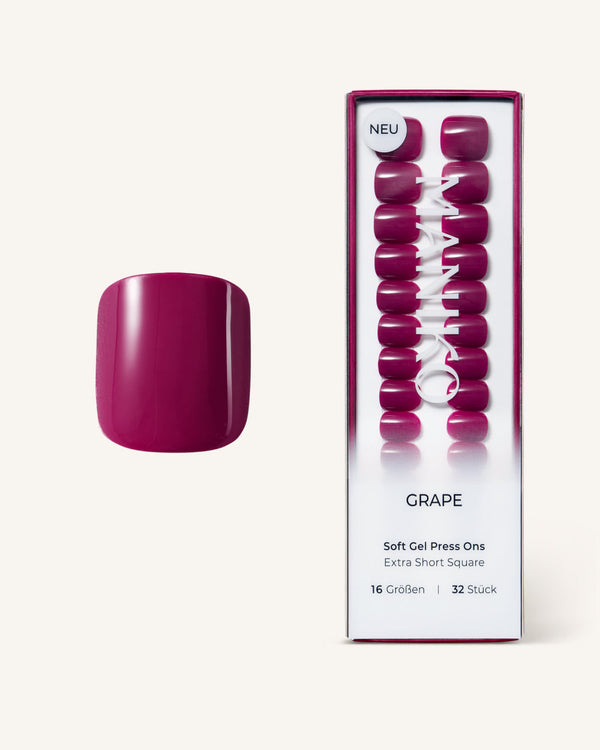 Grape (Extra Short, Square) - Soft Gel Press Ons