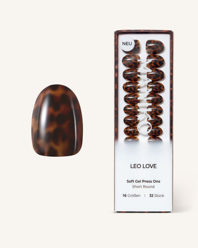 Leo Love (Short, Round) - Soft Gel Press Ons