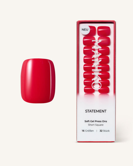 Statement (Short, Square) - Soft Gel Press Ons