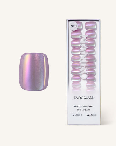 Fairy Glass (Short, Square) - Soft Gel Press Ons