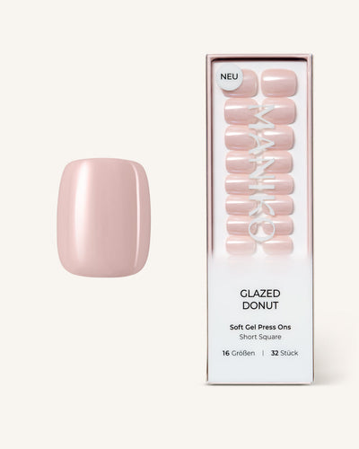 Glazed Donut (Short, Square) - Soft Gel Press Ons